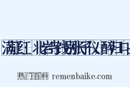 满江红·北岩寺饯别张子仪，醉归口占是什么意思的图片